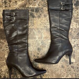🔥Ralph Lauren Jade Elegant Black Leather Women's Boots